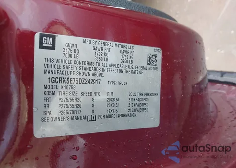 2013 Chevrolet Silverado 1500 Lt from USA, damaged, VIN 1GCRKSE75DZ242917